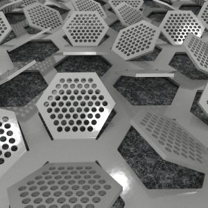 3D Artform Perforated Metal Designs - 3D Hexagons