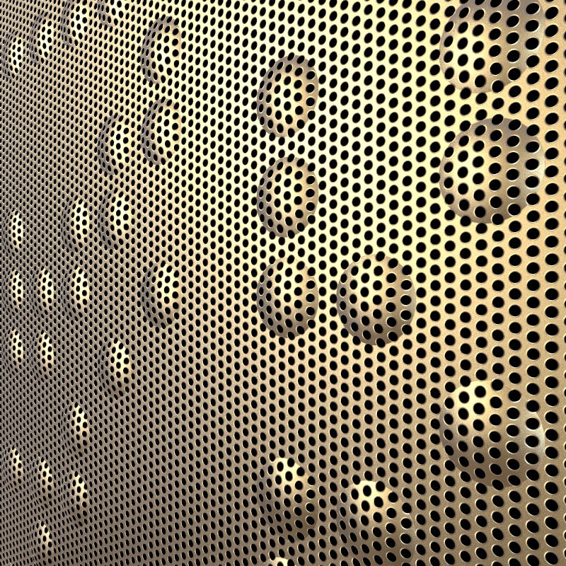 3D Embossed - 3D Perforated Round Hole Random