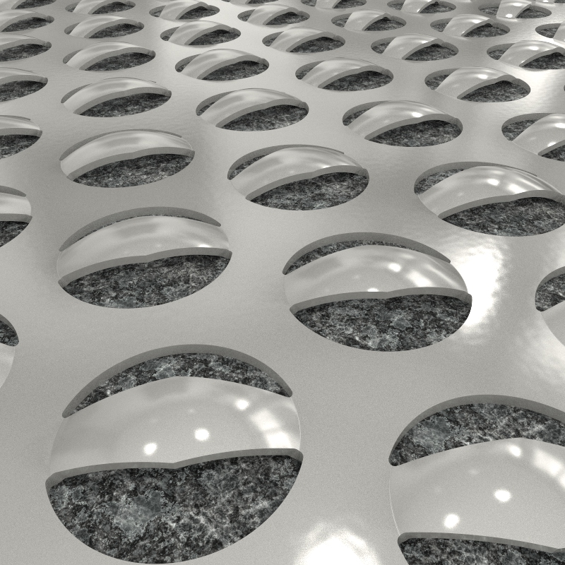 3D Artform Perforated Metal Designs - 3D Skyline
