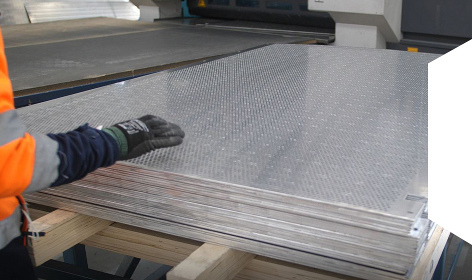 Perforated sheet after 2 passes of Tension Levelling