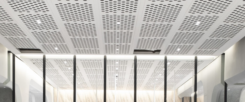 Acoustic Attenuation – Perforated Metal Ceilings and Walls